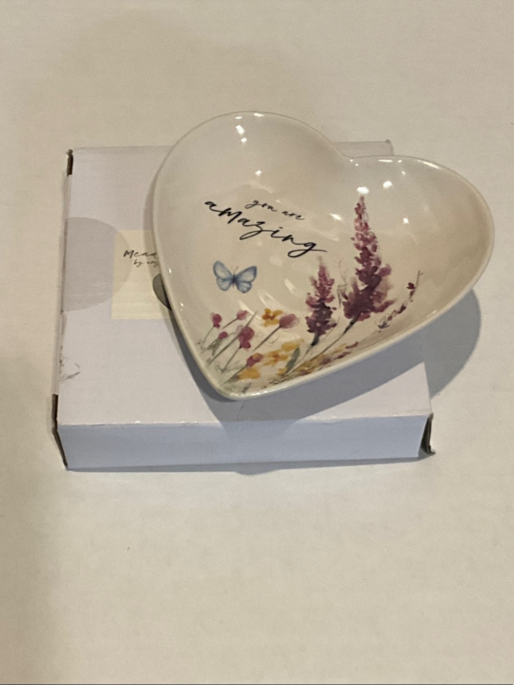Heart-Shaped Ceramic 4.5” Keepsake Dish